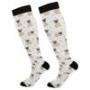 Wusikd Pug Dog Compression Socks for Women and Men Circulation White Long Socks for Athletic Running 1 view 1
