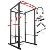Garage&Home Gym Set,1000LBS Power Cage with LAT Pull Down System, Weight Bench Barbell Olympic Weight Plates,Full Body Workout Equipment (Power Cage with Cable Machine attachments) view 1