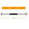 Threaded Dumbbell Rubber Handles 1 Inch Pair, 19.5" Adjustable Dumbbell Bar Handles, Fits Standard Weight Plates with 1 Diameter, for Gym Workouts, Exercise, Weightlifting, Sold in Pair view 3