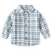 Boys Shirts Toddler Boys Long Sleeve Winter Autumn Shirt Tops Coat Outwear for Babys Clothes Plaid (Blue, 4-5 Years) view 1