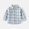 Boys Shirts Toddler Boys Long Sleeve Winter Autumn Shirt Tops Coat Outwear for Babys Clothes Plaid (Blue, 4-5 Years) view 4