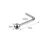 6ixGosh 6pcs 20g Nose Studs 3mm Ball Flat Surgical Steel Nose Ring for Women Men Black Rose Gold Nose Stud L Shaped Corkscrew Nose Ring Studs Cute Nostril Nose Piercing Jewelry view 2