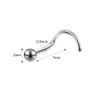 6ixGosh 6pcs 20g Nose Studs 3mm Ball Flat Surgical Steel Nose Ring for Women Men Black Rose Gold Nose Stud L Shaped Corkscrew Nose Ring Studs Cute Nostril Nose Piercing Jewelry view 2