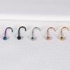 6ixGosh 6pcs 20g Nose Studs 3mm Ball Flat Surgical Steel Nose Ring for Women Men Black Rose Gold Nose Stud L Shaped Corkscrew Nose Ring Studs Cute Nostril Nose Piercing Jewelry view 3