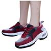 BORAMAX Women's Red Running Shoes, Size 8.5 (US), Mesh, Lace-Up, Flat Heel, Solid, Breathable, Cushion, Lightweight, Casual, Sport, Active Women, Female Athletes, Women's Sports Enthusiasts view 3
