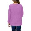 Toddler Long Sleeve Shirt Toddler Girls Tunic Tops Crewneck Ultra Soft Solid Color Long Sleeve (Purple, 8-9 Years) view 2