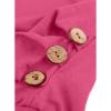 Toddler Long Sleeve Shirt Toddler Girls Tunic Tops Crewneck Ultra Soft Solid Color Long Sleeve (Hot Pink, 6-7 Years) view 2