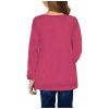 Toddler Long Sleeve Shirt Toddler Girls Tunic Tops Crewneck Ultra Soft Solid Color Long Sleeve (Hot Pink, 6-7 Years) view 3