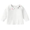 Toddler Long Sleeve Shirt Kids Infant Children Toddler Baby Girls Long Sleeve Cute Cartoon Collar (White, 2-3 Years) view 1