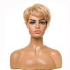 AABABUY Blonde Gradient Brown Short Straight Wig for Women Halloween Cosplay Wig view 1