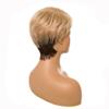 AABABUY Blonde Gradient Brown Short Straight Wig for Women Halloween Cosplay Wig view 3