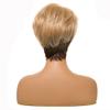 AABABUY Blonde Gradient Brown Short Straight Wig for Women Halloween Cosplay Wig view 4