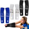 Yinder 3 Pairs Sports Volleyball Arm Sleeves for Youth Volleyball Wrist Guard Protection Pads and Thumbhole(L-14inch Length,Blue, White, Black) view 1