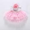Tulle Skirts+Headband Baby Outfits Infant Bowknot Kids Tutu Clothes Girl Girls Dress&Skirt Quality (Pink, 6-12 Months) view 3
