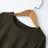 Toddler Girl Shirt Blouse Sleeve Front T Casual Knot Tops Button Clothes Tee Summer Tops Tunic (Green, 10-11 Years) view 4
