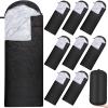 Macarrie 10 Pcs Bulk Sleeping Bags for Homeless Donation Shelter Adults 0 Degree Waterproof Sleeping Bags with Compression Sack for Cold Weather Emergency Hiking Camping Warm(Black) view 1