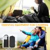 Macarrie 10 Pcs Bulk Sleeping Bags for Homeless Donation Shelter Adults 0 Degree Waterproof Sleeping Bags with Compression Sack for Cold Weather Emergency Hiking Camping Warm(Black) view 2
