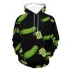 Big Dill Pickle Hoodie Pullover Hooded Sweatshirt Casual Sweater Tops with Pocket for Men Women L view 1