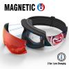 COPOZZ Magnetic Snowboard Goggles OTG - Adult Ski Glasses Snow Goggle, Frameless, Interchangeable Lens, 100% UV Protection view 3