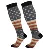 Wusikd Patriotic Compression Socks for Women and Men Circulation American Flag Long Socks for Athletic Running 1 view 1