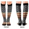 Wusikd Patriotic Compression Socks for Women and Men Circulation American Flag Long Socks for Athletic Running 1 view 2