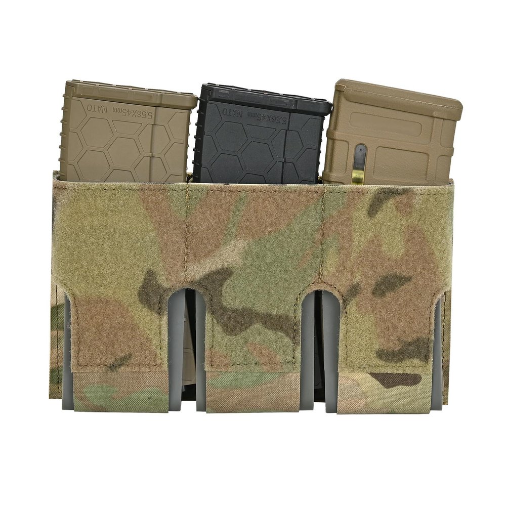 SABADO Triple Kangroo Magazine Pouch 5.56,556 Mag Pouch Insert with Hook and Loop,M4 Magazine Holder Front Flap Insert,Open Top Mag Holder 5.56(CP)
