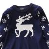 Toddler Girls Children Winter Christmas Long Sleeve Deer Snowflakes Sweater Dress Princess Girls (Blue, 3-4 Years) view 2