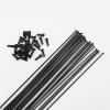 14G Bicycle Spokes 2.0 Round Spokes J-Bend/Straight Pull Head Bicycle Spokes Black Bicycle Spokes with Copper Cap (Color : Steaight 56pcs) view 2