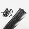 14G Bicycle Spokes 2.0 Round Spokes J-Bend/Straight Pull Head Bicycle Spokes Black Bicycle Spokes with Copper Cap (Color : Steaight 56pcs) view 3