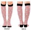Wusikd Color Cats Compression Socks for Women and Men Circulation Pink Long Socks for Athletic Running 1 view 4