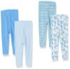 Hanes Baby Leggings, Ultimate Baby Flexy Knit Pants, Baby Pants, Toddler Pants 4-Pack 6-12M Blues