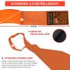 BEAST RAGE Boxing Hand Wraps for MMA Kickboxing Wrist Wraps Professional Adult 180" Semi-Elastic Martial Arts Inner Gloves Heavy Bag Handwraps Muay Thai Thumb Straps (Orange, 4.5 M) view 3