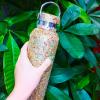 Diamond Water Bottle Bling Stainless Steel Thermal Bottle350ml, 500ml, 600ml, 750ml, Vacuum Flask Refillable Insulated Water Bottle with Chain Glitter Water Bottle with Pearl Bracelet for Women Girl view 3