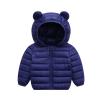 XMWEALTHY Baby Boys Girls Winter Coats Toddler Light Puffer Down Jacket Infant Kids Bear Hoods Padded Outwear Dark Blue 12-18 Months view 1