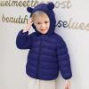 XMWEALTHY Baby Boys Girls Winter Coats Toddler Light Puffer Down Jacket Infant Kids Bear Hoods Padded Outwear Dark Blue 12-18 Months view 4