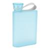 12.8oz Collapsible Flat Water Bottle, Portable Thin Design Leak Proof Flask for Hiking, Camping, and Running (Blue) view 1