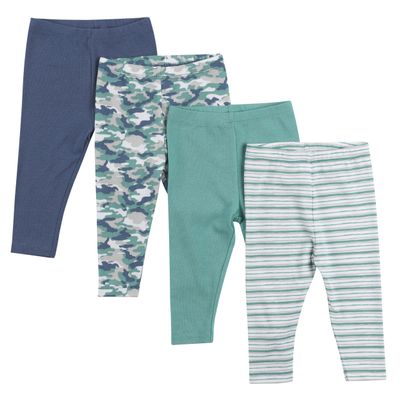 Hanes Baby Leggings, Ultimate Baby Flexy Knit Pants, Baby Pants, Toddler Pants 4-Pack 6-12M