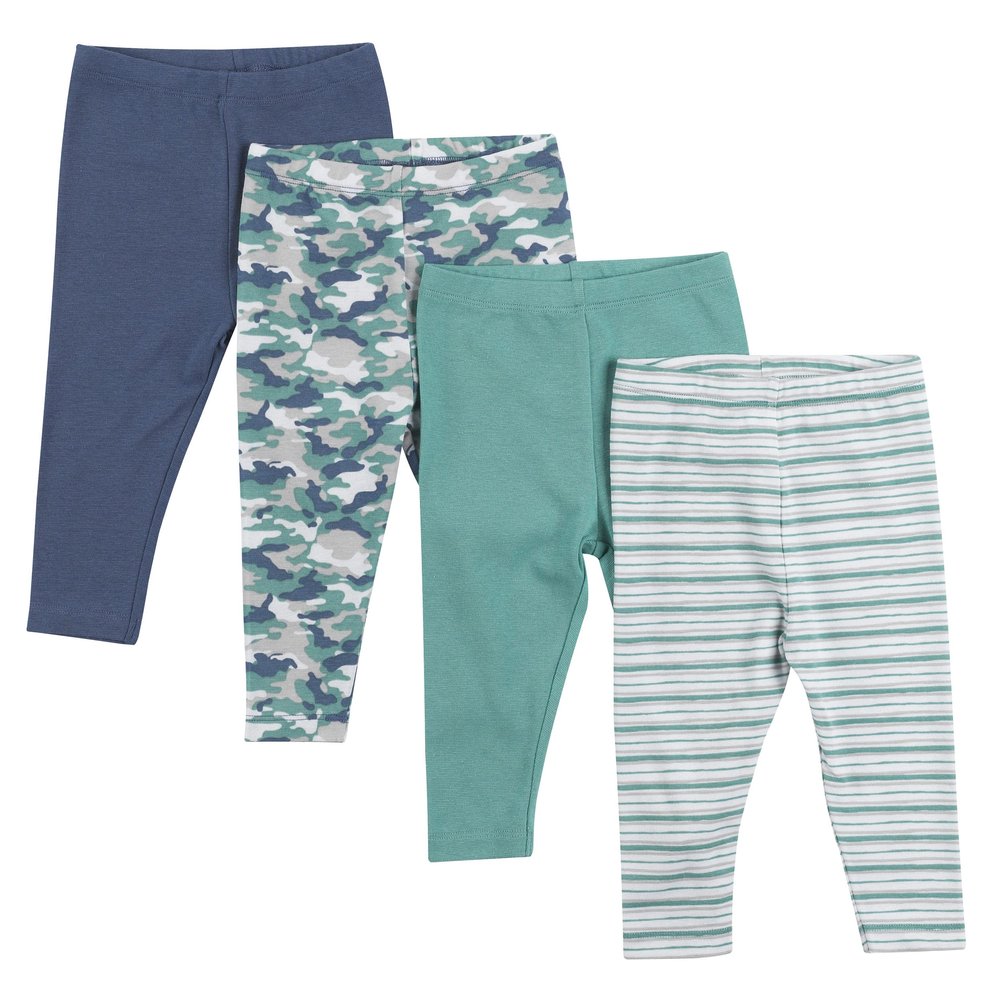 Hanes Baby Leggings, Ultimate Baby Flexy Knit Pants, Baby Pants, Toddler Pants 4-Pack 6-12M