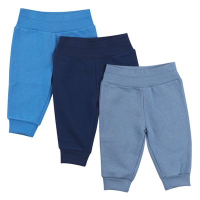 Hanes Infants's Fleece Pull-On Pants, Flexy Super Soft 4-Way Stretch Sweatpants, Stretch Joggers for Babies & Toddlers, 3-Pack 0-6M