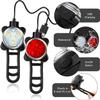 USB Rechargeable LED Bike Lights (Set of 8 Lights (4X White and 4X Red)) view 3