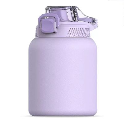 PAIFA Thermoses 33.8oz Stainless Steel Tumbler with StrawwithCup Lid HandleInsulated Water Bottlefor Daily Fitness, Travel, Outdoor Activities (Color : Purple, Size : 1000mL)