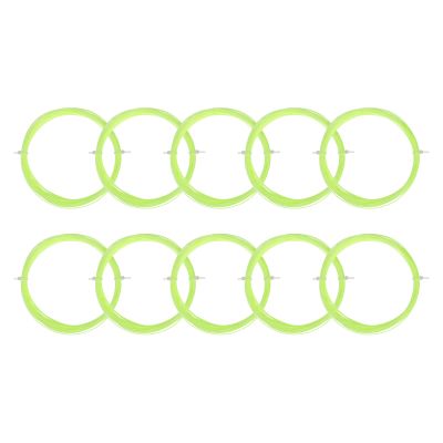 PATIKIL 10M Badminton Racket String, 10 Pack Durable Nylon Racquet Replacement Lines Thread Wire High Elastic for Badminton Training, Fluorescent Yellow