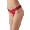 b.tempt'd by Wacoal Women's b.bare Sleek Thong Panty, 976267, Haute Red, X-Large view 2