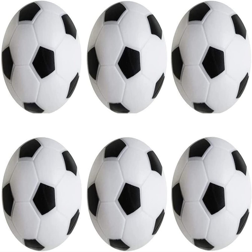 TOSAMZOO 6 Pack Foosball Table Replacement, 1.42 Inch/36mm Black and White Table Soccer Balls for Foosball Accessory Replacements World Cup Gifts