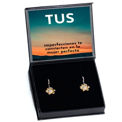 Tus imperfecciones te convierten en la Mujer Perfecta - Pendientes, aretes de girasol