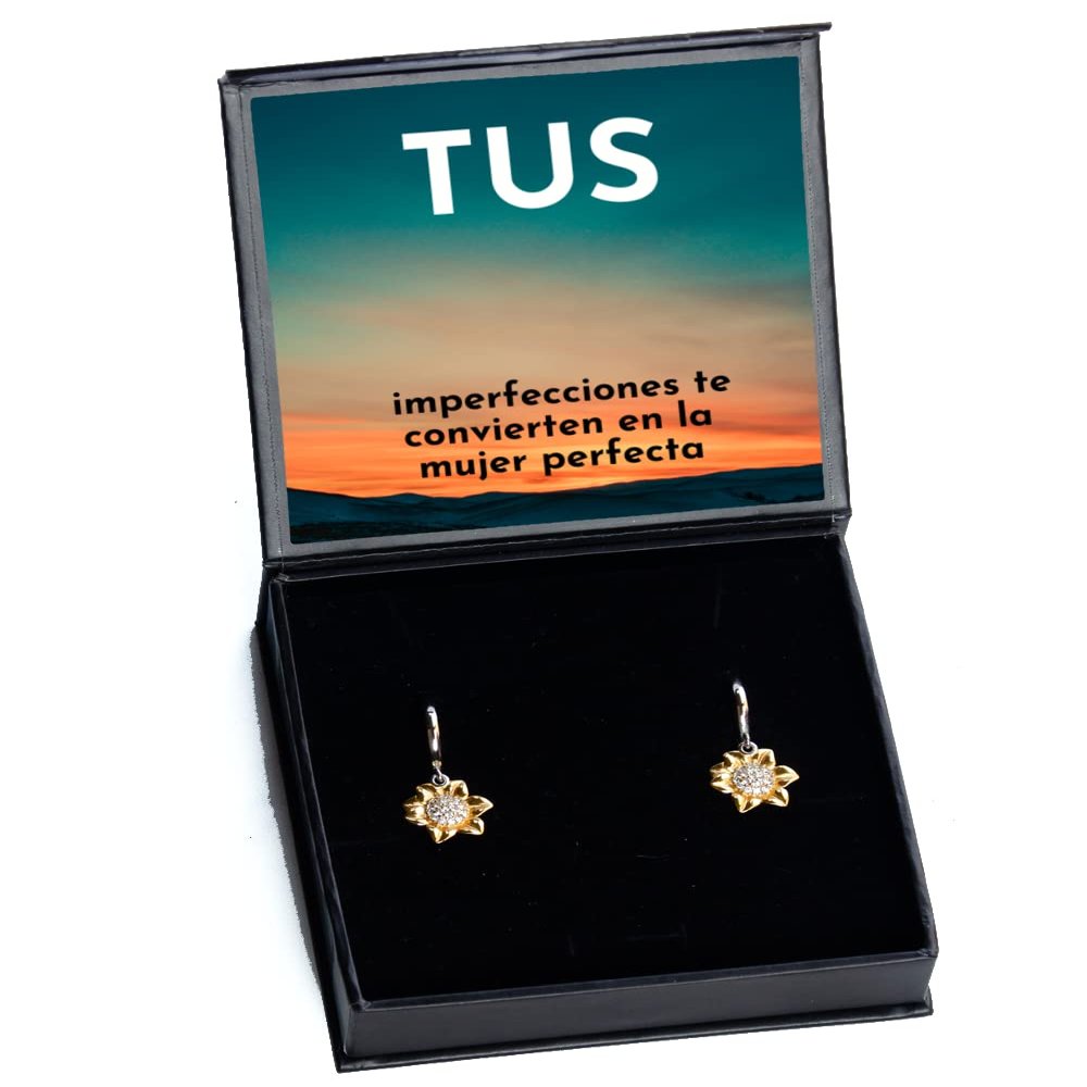 Tus imperfecciones te convierten en la Mujer Perfecta - Pendientes, aretes de girasol