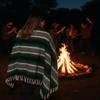 Airooglee 77" L x 46.4" W Large Mexican Blanket - Perfect as Camping Blanket, Yoga Outdoor Beach Serape Picnic Woven Blanket, Boho Home Dcor - Green view 2