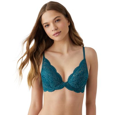 b.tempt'd by Wacoal Women's Ciao Bella Lightly Padded Lace Plunge Contour Bra, 953344, Spruced-up, 36C