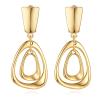 Gold Geometry Drop Clip On Earrings for Women Clip Earrings Fashion Earrings view 1