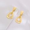 Gold Geometry Drop Clip On Earrings for Women Clip Earrings Fashion Earrings view 4